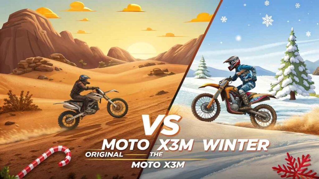 Moto X3M Winter vs the Original Moto X3M